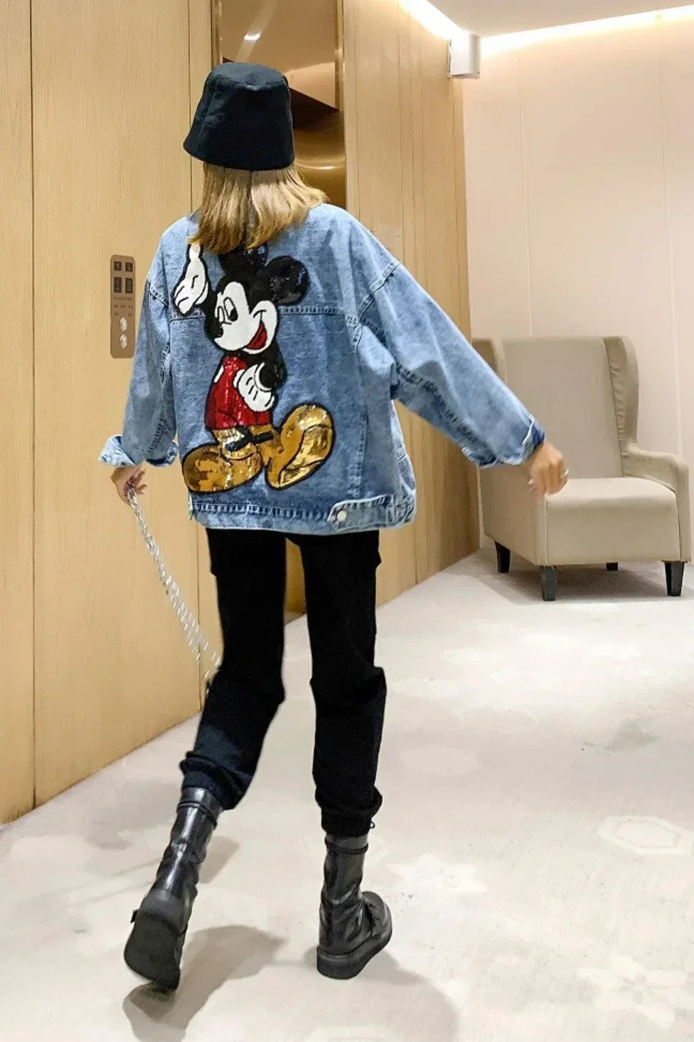 Cartoon Oversized Denim Jacket