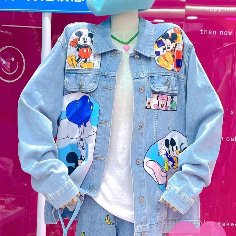 Cartoon Loose Oversize Denim Jacket