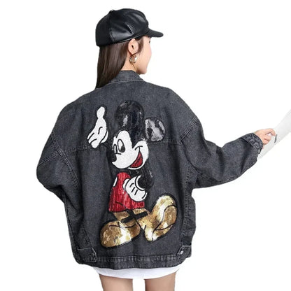 Cartoon Oversized Denim Jacket