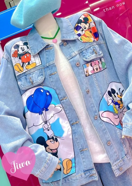 Cartoon Loose Oversize Denim Jacket