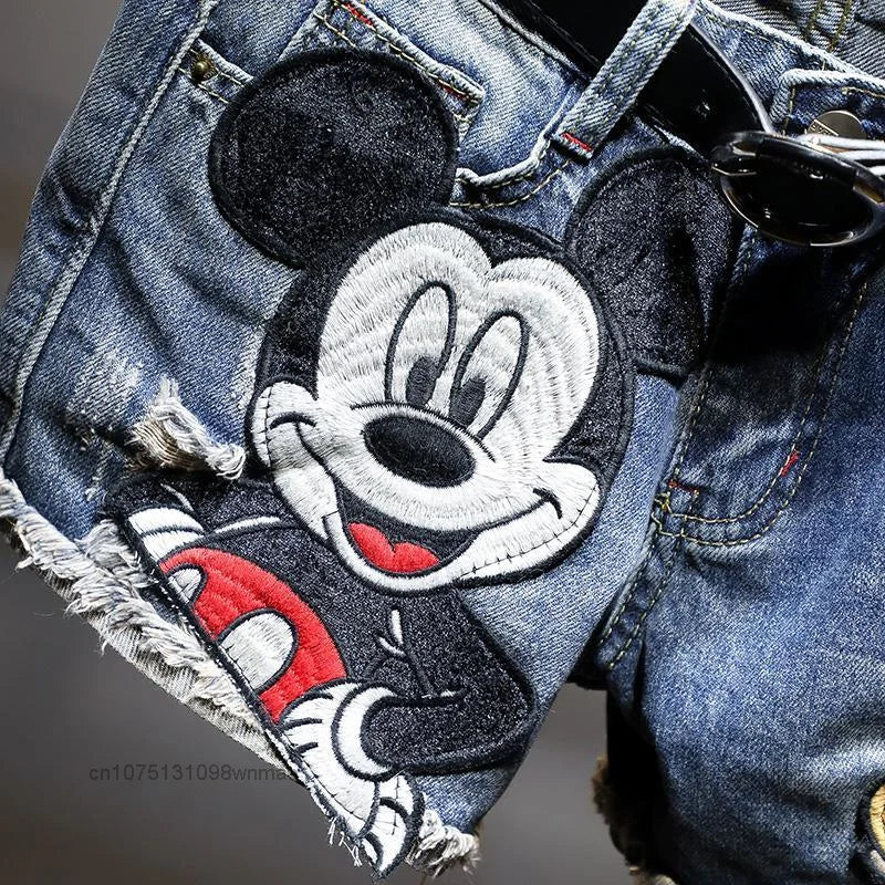 Disney Mickey Hip-Hop Vintage Denim Shorts