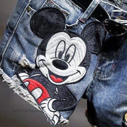 Disney Mickey Hip-Hop Vintage Denim Shorts