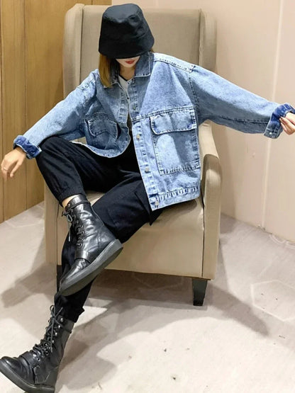 Cartoon Oversized Denim Jacket