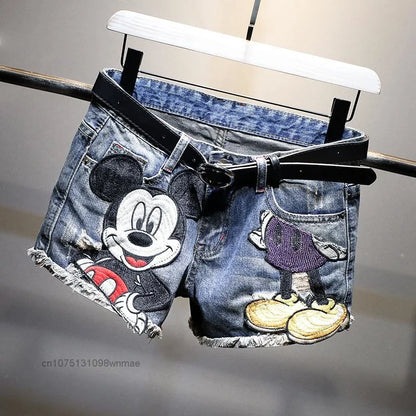 Disney Mickey Hip-Hop Vintage Denim Shorts