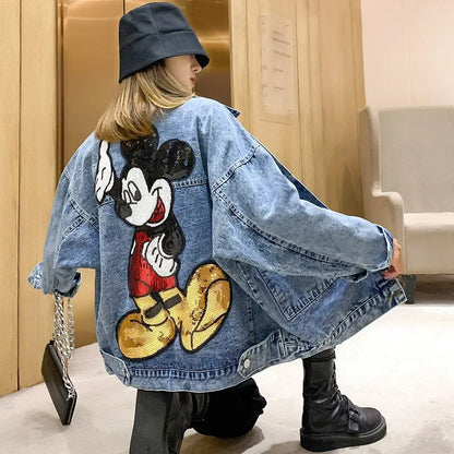 Cartoon Oversized Denim Jacket